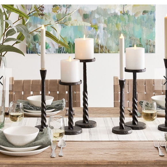 Premium Flickering Flameless Wax Pillar Candle, Retail Price, White & Ivory  - Picture 4 of 11